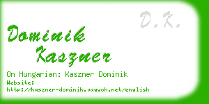 dominik kaszner business card
